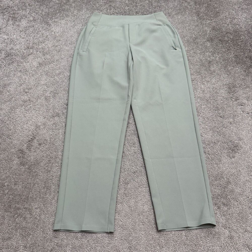 Athleta Endless High Rise Pants Womens 2 Light Green PrimaStretch Ankle Zip Fit